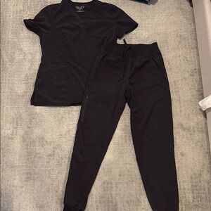 Women's Black Pants & Jumpsuit Set